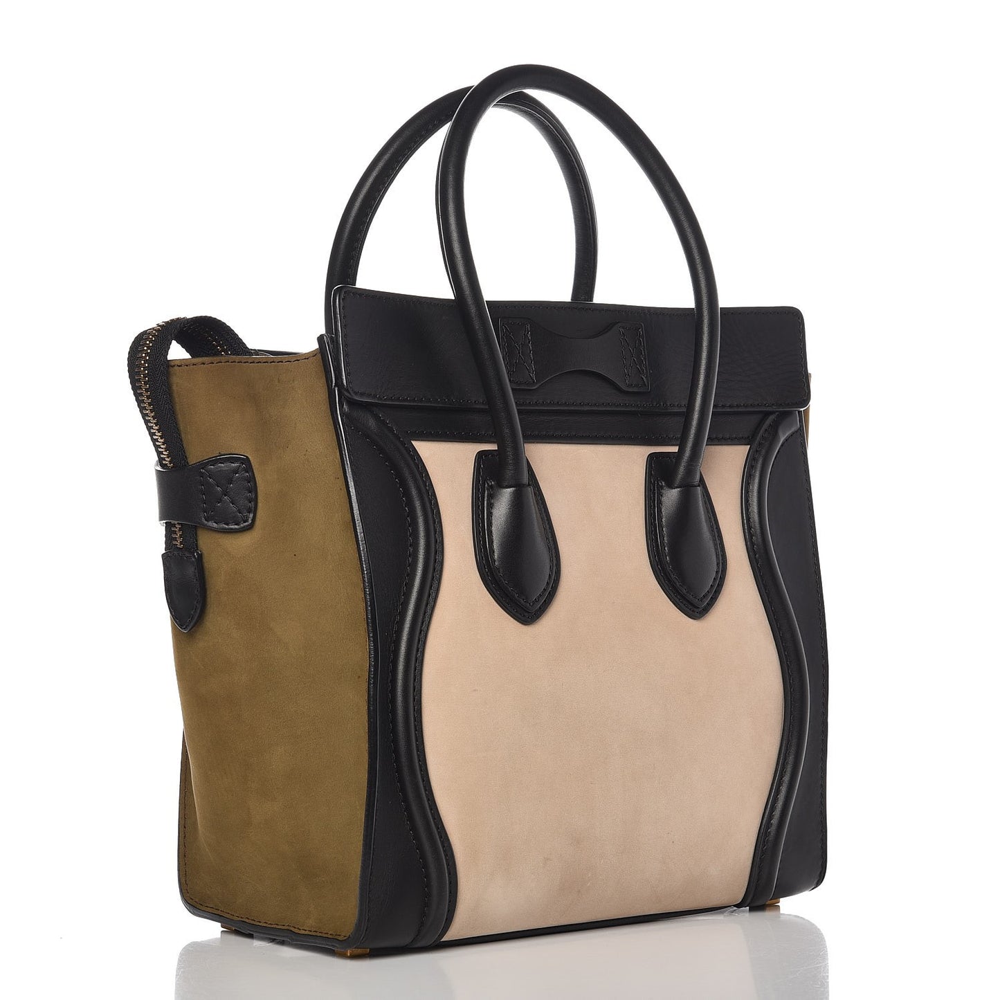 Nubuck Calfskin Micro Tri-Color Luggage