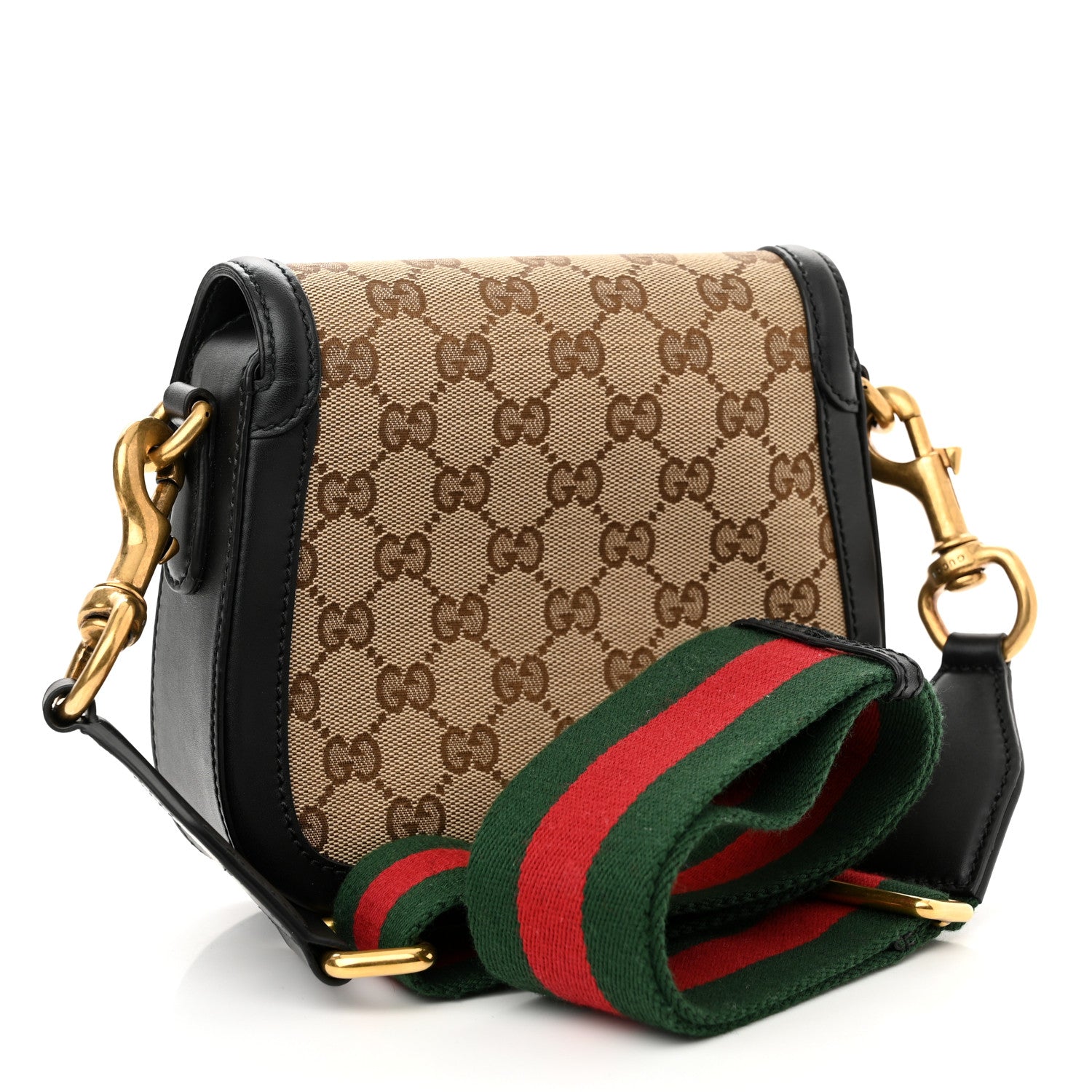 Gucci Monogram Small Lady Web Shoulder Bag Beige Black 2 of 9