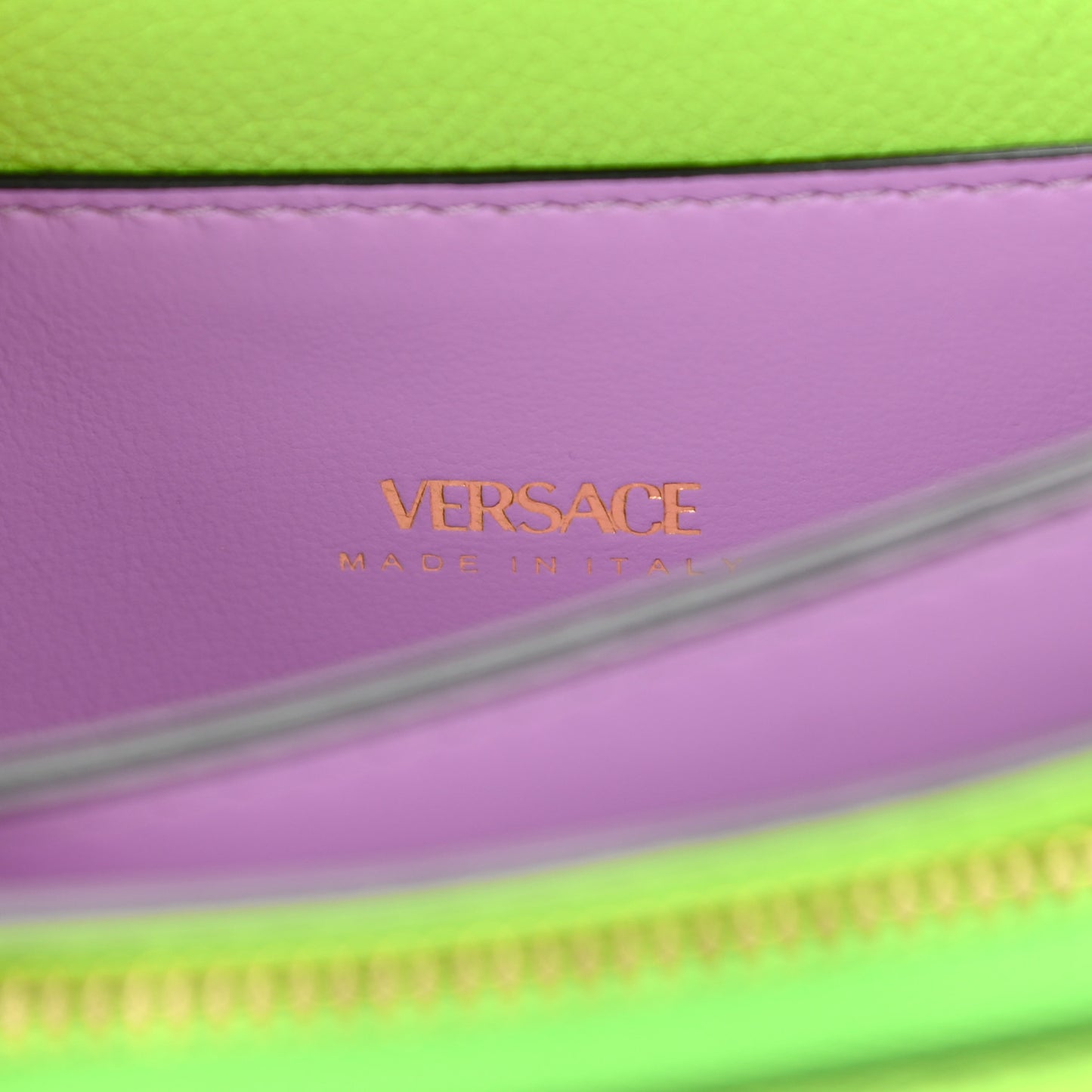 Grained Calfskin La Medusa Shoulder Bag Lime