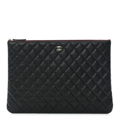 Chanel Caviar Quilted Large Cosmetic Case Black 1 of 8