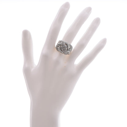 David Yurman Sterling Silver Diamond Wide Woven Cable Ring 56 7.5 2 of 5