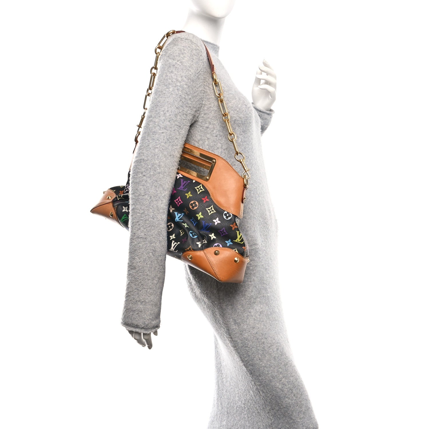 Louis Vuitton Monogram Multicolor Judy GM Black 2 of 10