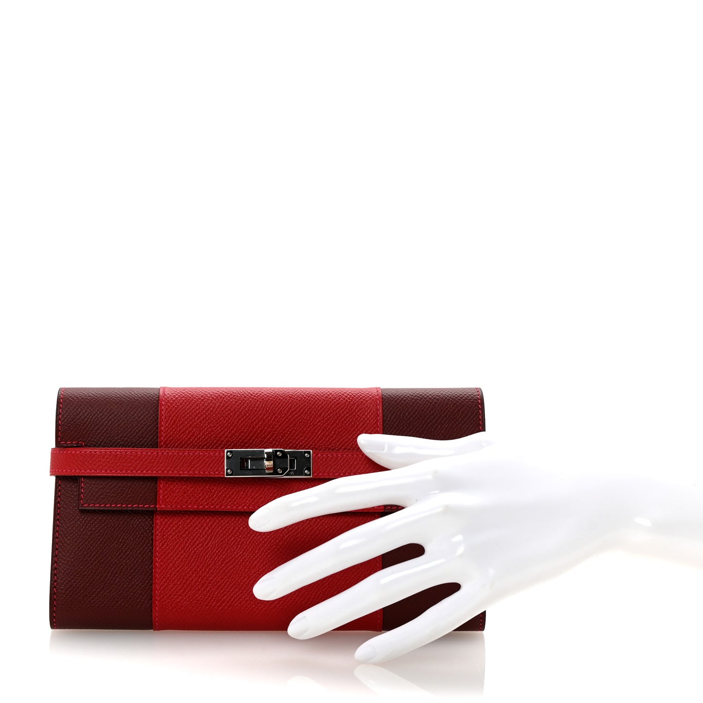 Epsom Flag Kelly Longue Wallet Rouge Casaque Rouge H