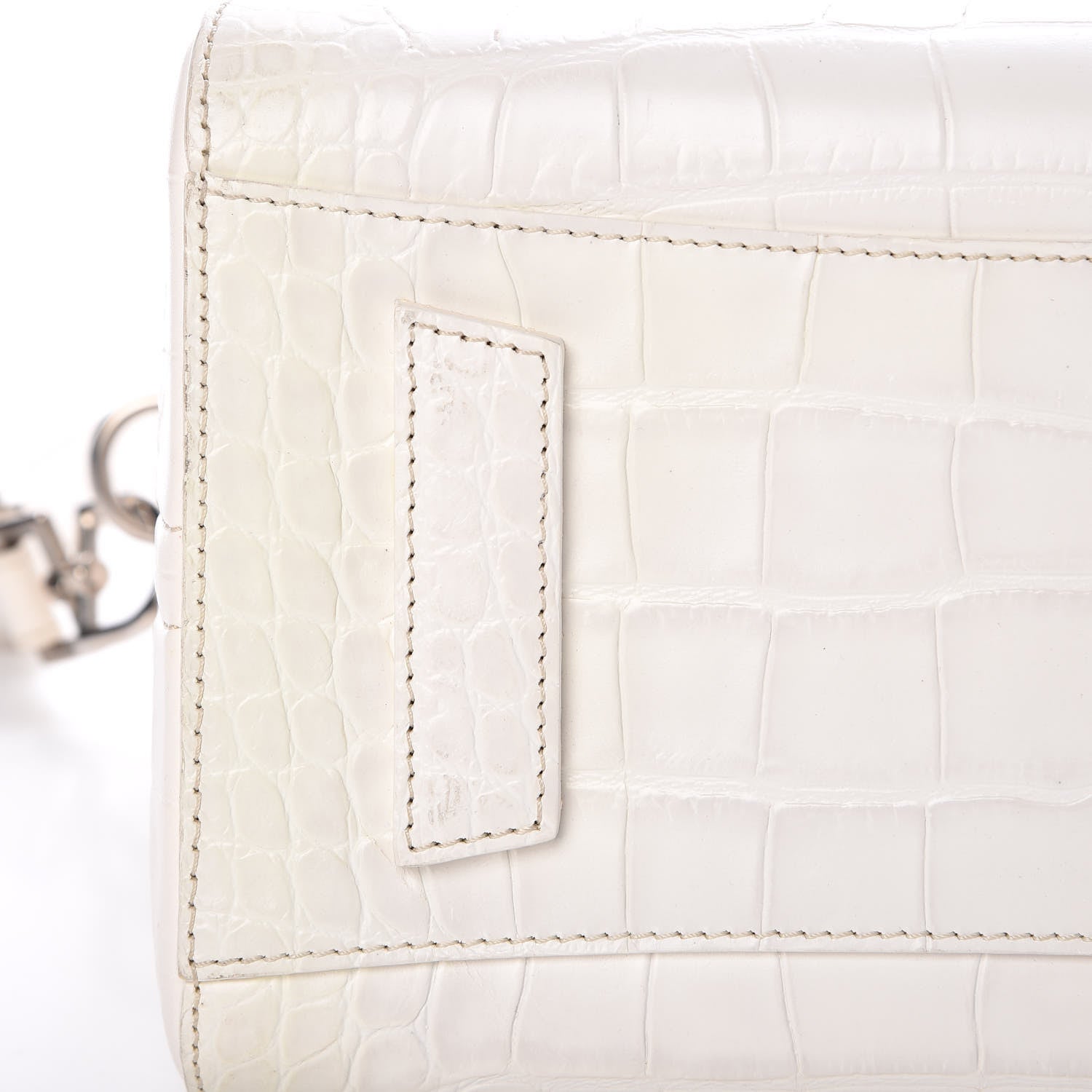 Givenchy Calfskin Crocodile Embossed Small Antigona White 22 of 26