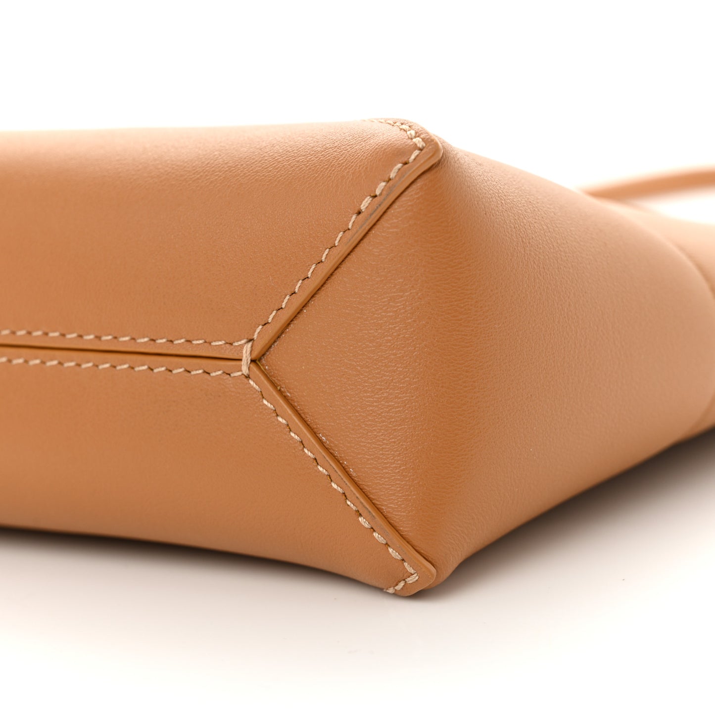 Shiny Calfskin Puzzle Fold Pouch Warm Desert