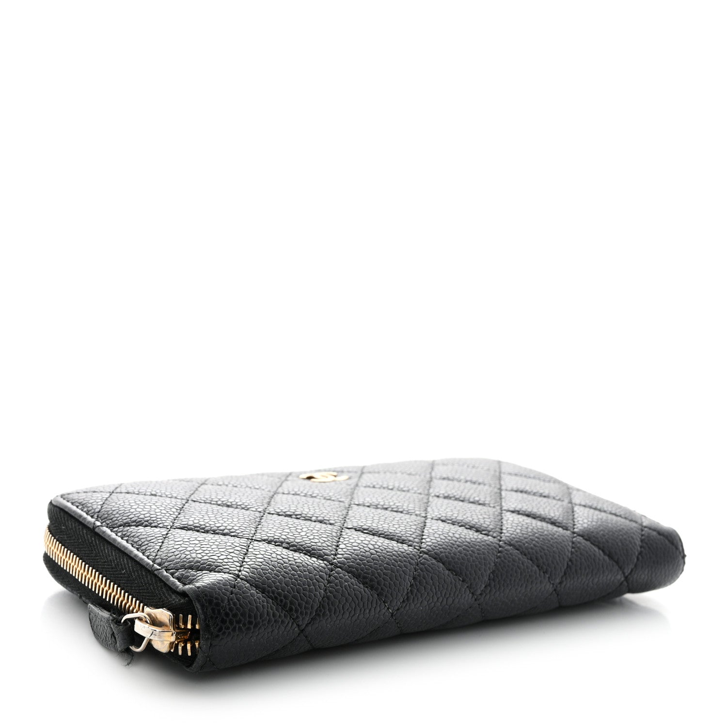 Chanel Caviar Quilted Large Gusset Zip Around Wallet Black 4 of 19