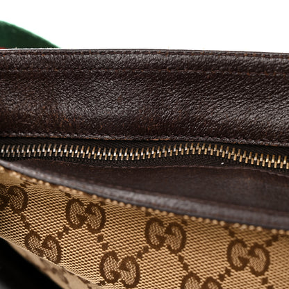 Gucci Monogram Web Medium Double Pocket Messenger Bag Dark Brown 11 of 15