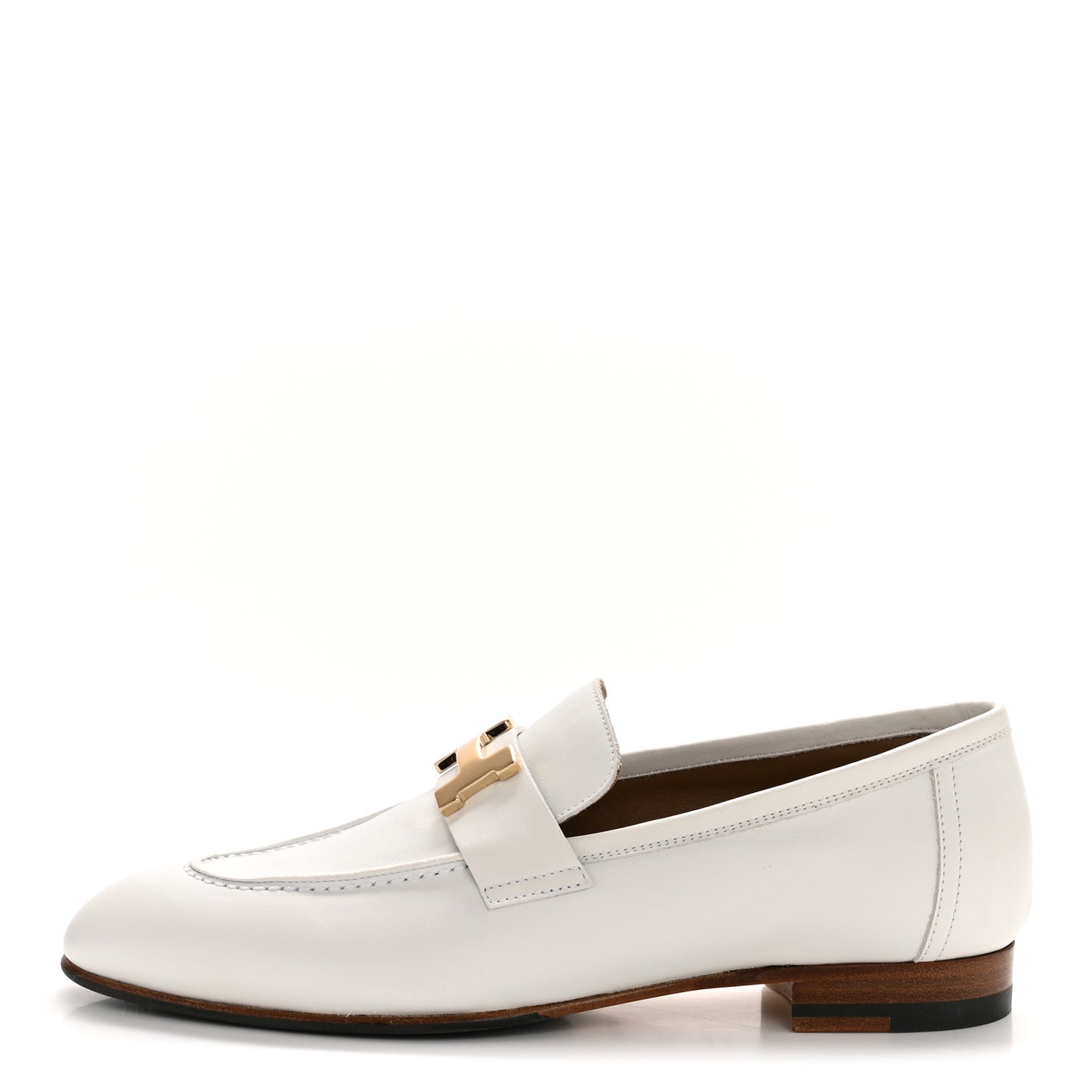 Calfskin Womens Paris Loafers 37 White