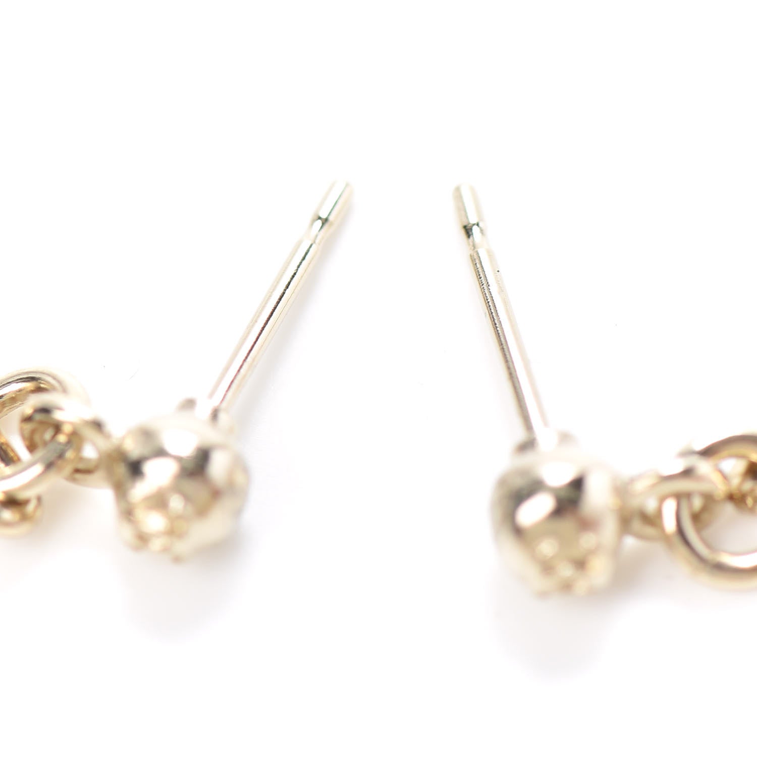 Chanel Lambskin Enamel Metal Chain French New Wave CC Drop Earrings Black Gold 3 of 3