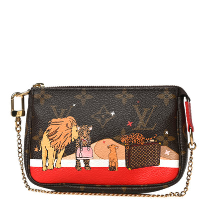 Louis Vuitton Monogram 2018 Christmas Animation Mini Cats Pochette Accessories 1 of 10