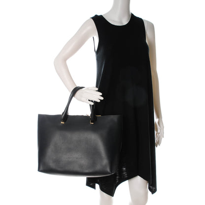Chloe Smooth Calfskin Medium Baylee Open Tote Marshmallow Grey Black 2 of 6