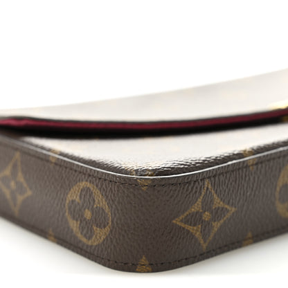 Louis Vuitton Monogram Pochette Felicie Chain Wallet Fuchsia 9 of 11