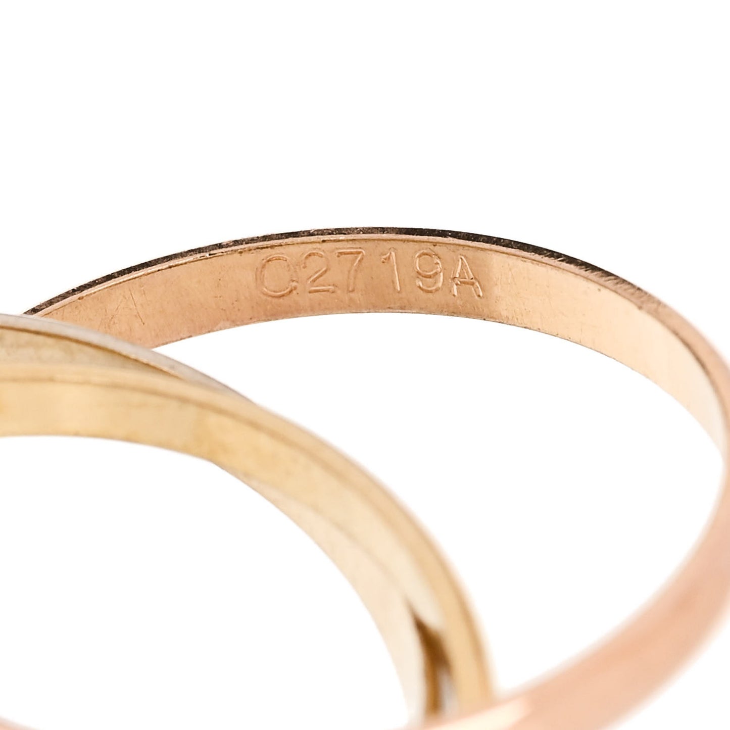 18K Pink Yellow White Gold Extra Small Trinity Ring 52 6