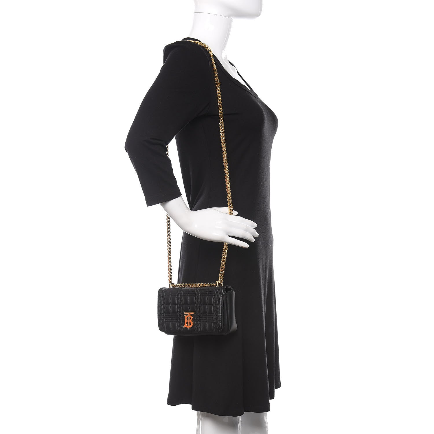 Burberry Grainy Calfskin Quilted Mini Lola Bag Black 2 of 11