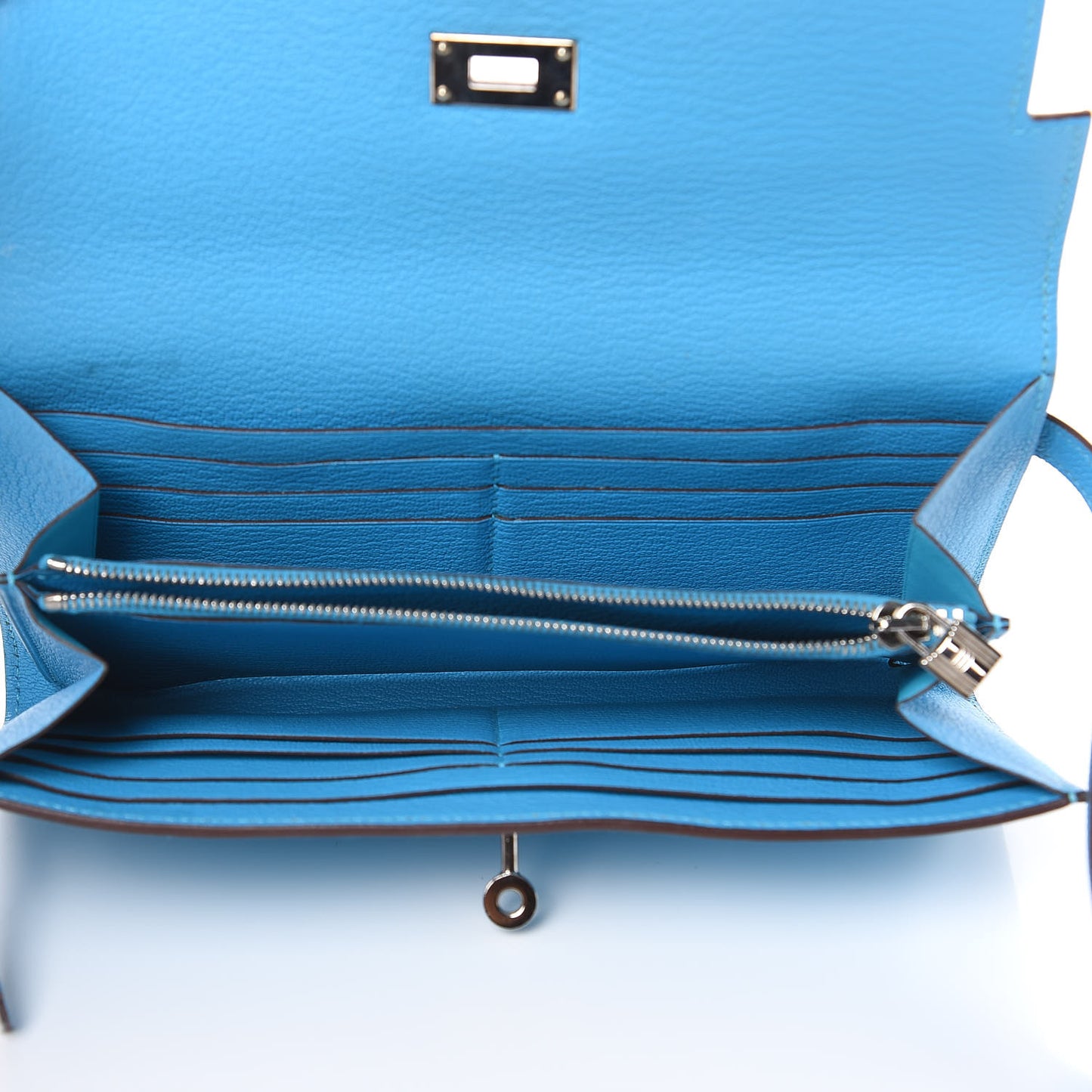 Chevre Mysore Kelly Longue Wallet Bleu Azteque