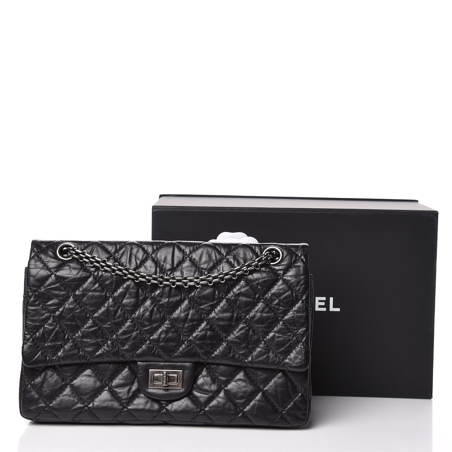 Chanel Aged Calfskin Quilted 2.55 Reissue 226 Flap Black 11 of 11