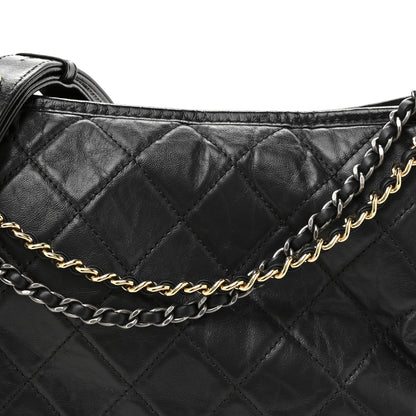 Chanel Aged Calfskin Quilted Large Gabrielle Hobo Black 8 of 13