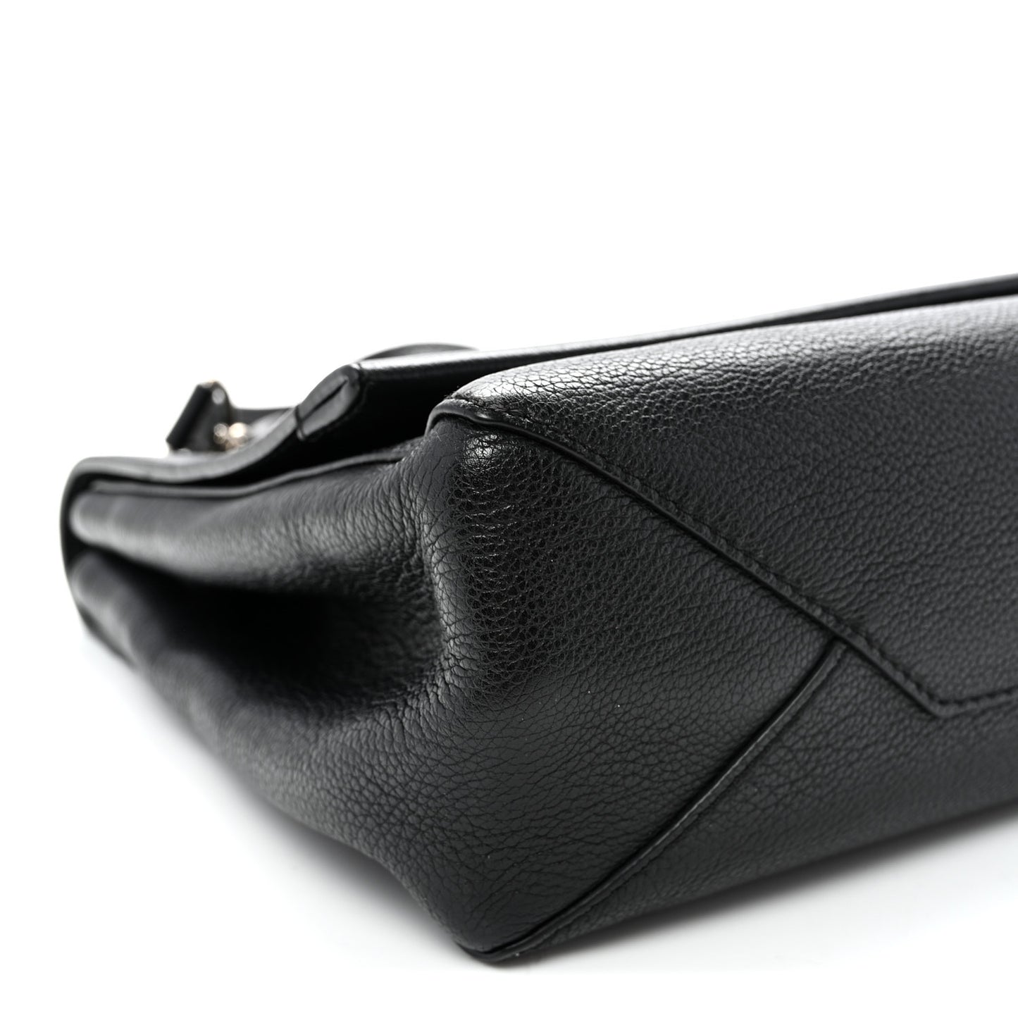 Soft Calfskin Lockme II Top Handle Black