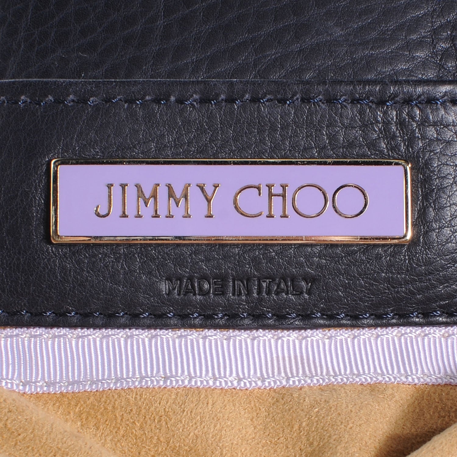 Jimmy Choo Leather Belted Shoulder Bag Navy 8 of 8