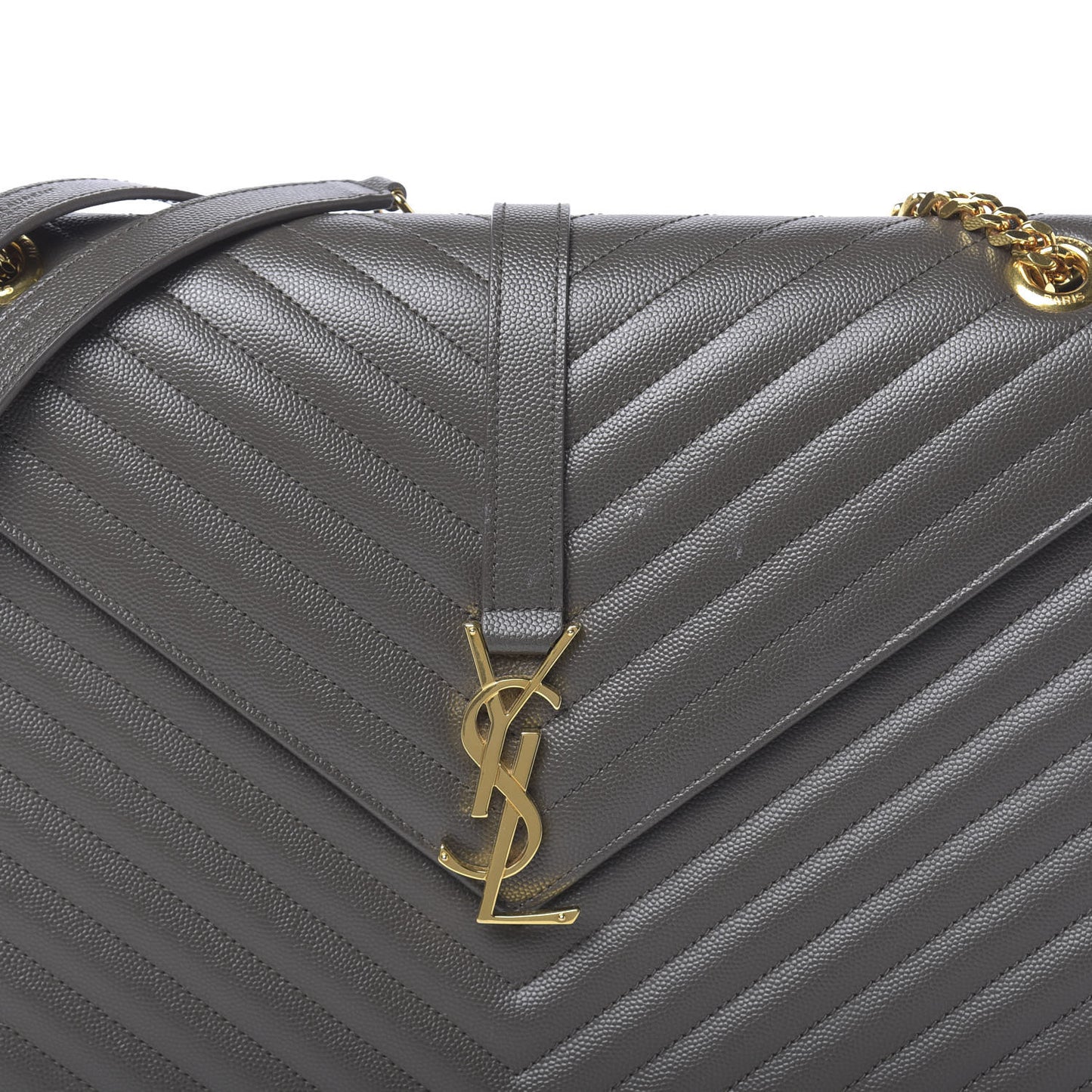 Grain De Poudre Matelasse Chevron Large Monogram Satchel Earth