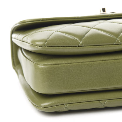 Chanel Lambskin Quilted Small Trendy CC Flap Dual Handle Bag Green 9 of 12