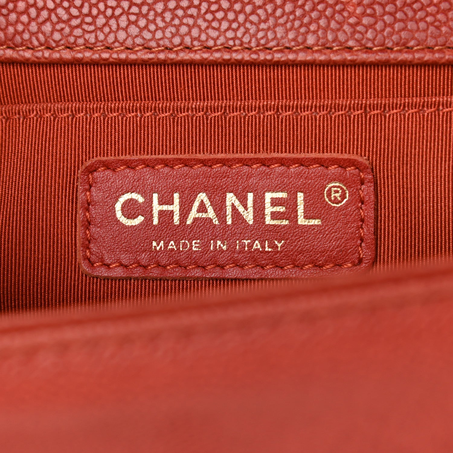 Chanel Caviar Quilted Medium Boy Flap Dark Orange 6 of 11
