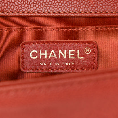 Chanel Caviar Quilted Medium Boy Flap Dark Orange 6 of 11