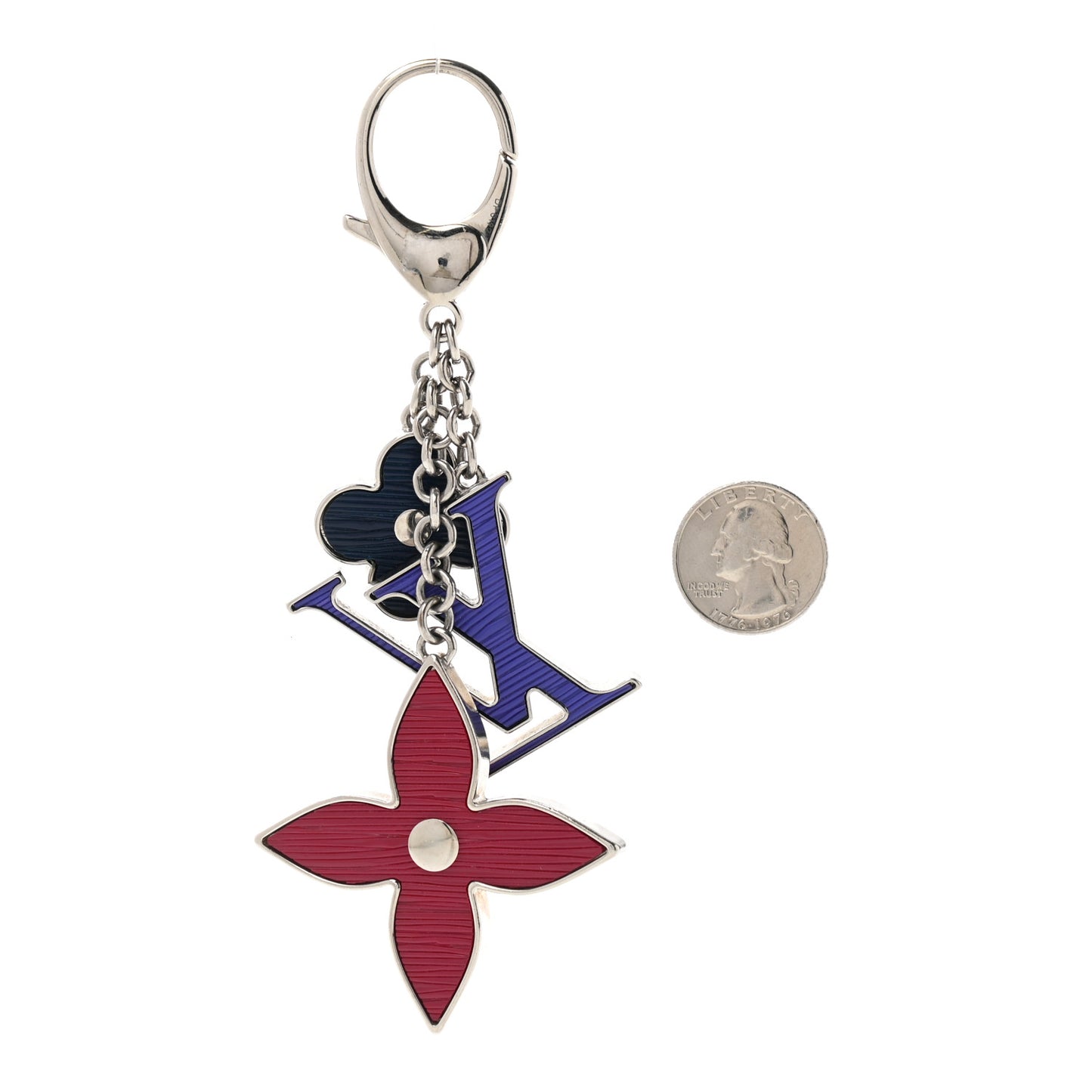 Fleur d'Epi Bag Charm Figue Fuchsia Indigo