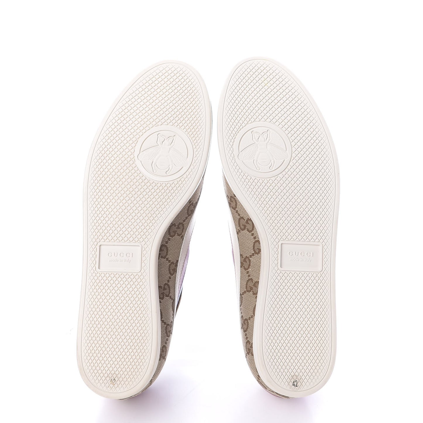 Suede Monogram Web Womens Falacer Sneakers 42 Nocciola Beige Mystic White Hibiscus Red