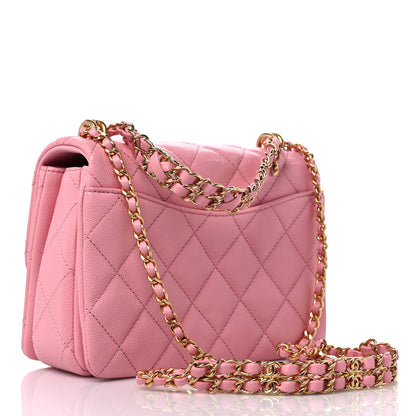 Chanel Caviar Quilted Mini Coco First Flap Pink 2 of 9
