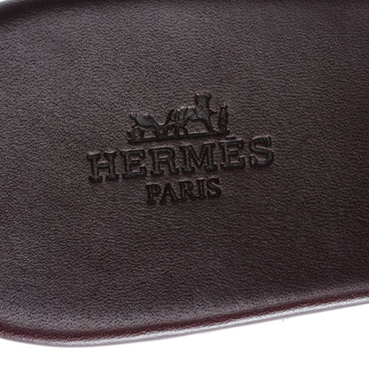 Hermes Nappa Calfskin Corfou Sandals 39 Bleu Ardoise Bordeaux 9 of 9