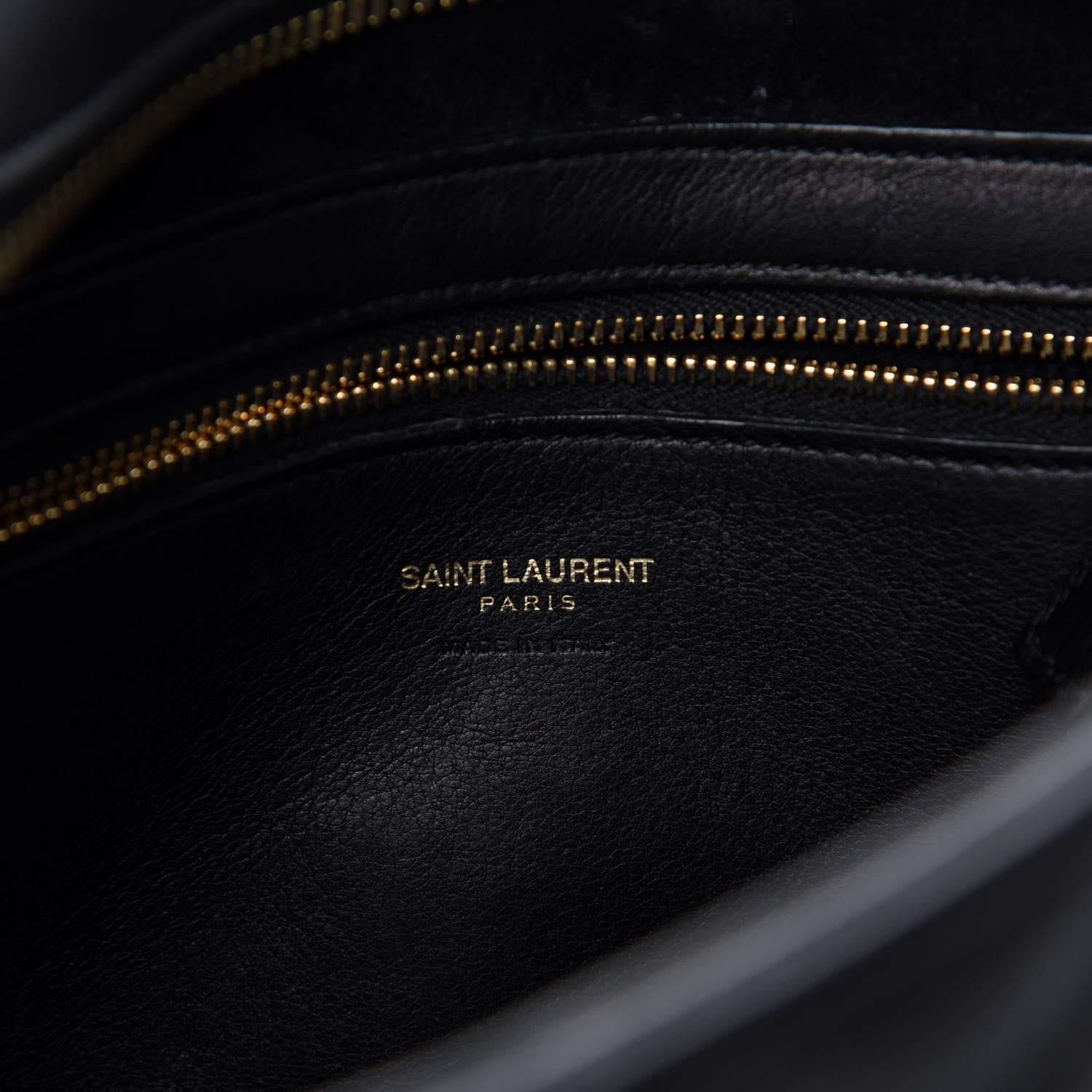 Saint Laurent Calfskin Matelasse Chevron Small Monogram Cabas Black 12 of 14
