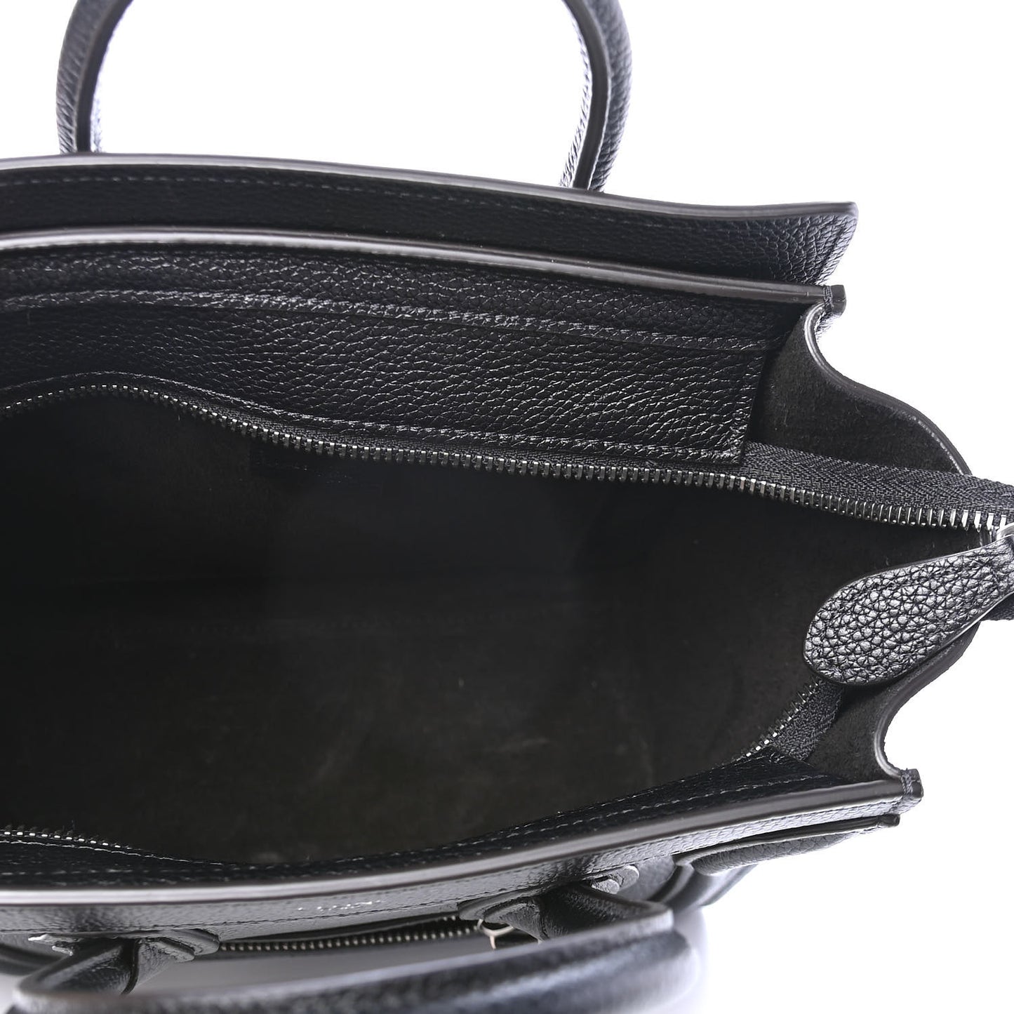 Drummed Calfskin Nano Luggage Black