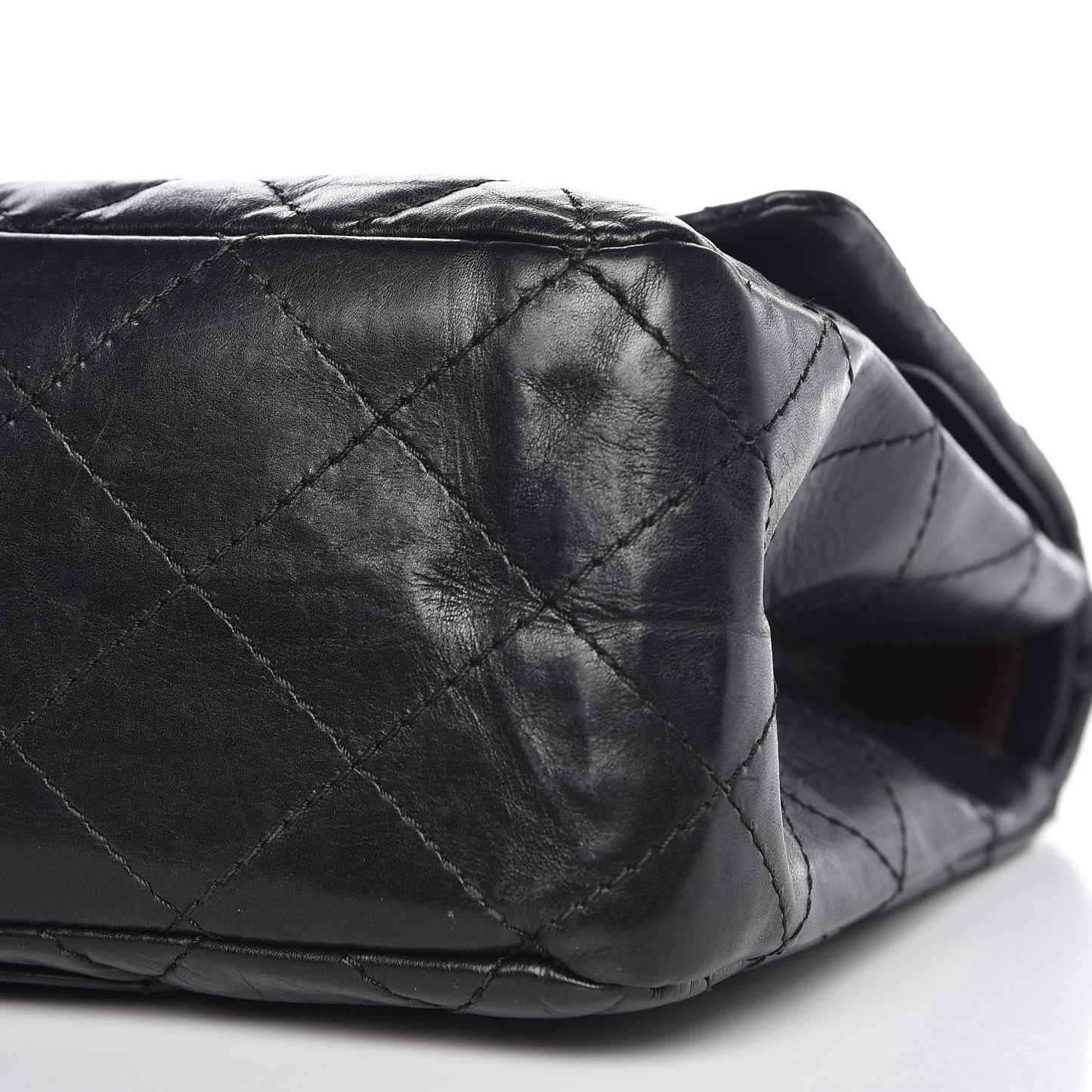 Aged Calfskin Quilted 2.55 Reissue 227 Flap Black