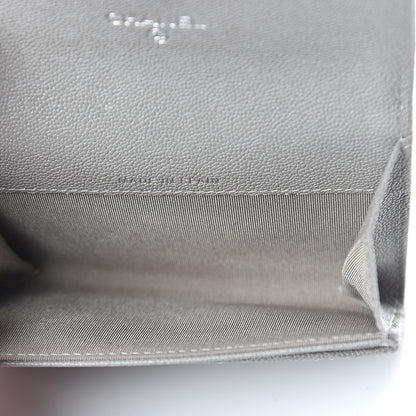 Chanel Caviar Quilted Boy Flap Card Holder Grey 4 of 7