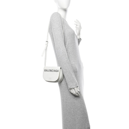 Balenciaga Grained Calfskin Logo Print Ville Day Bag XS White 2 of 14