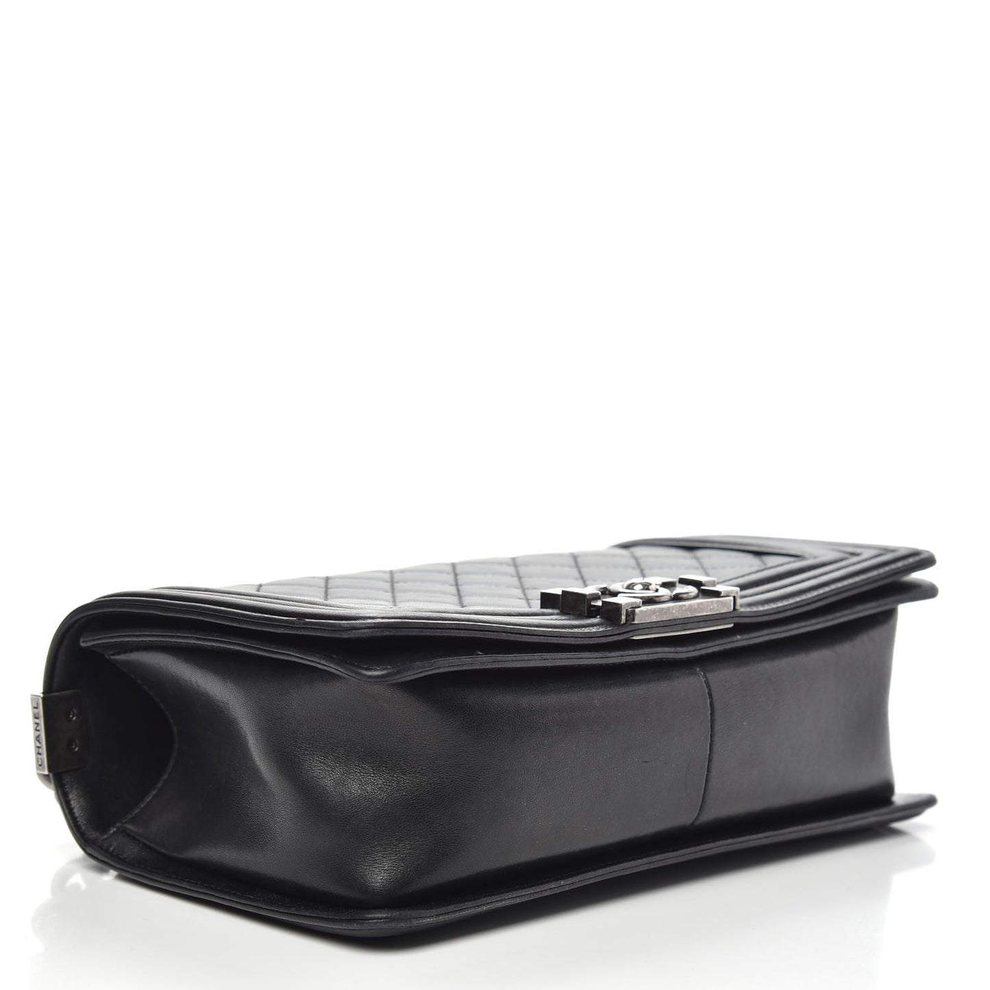 Lambskin Quilted Medium Boy Flap Black