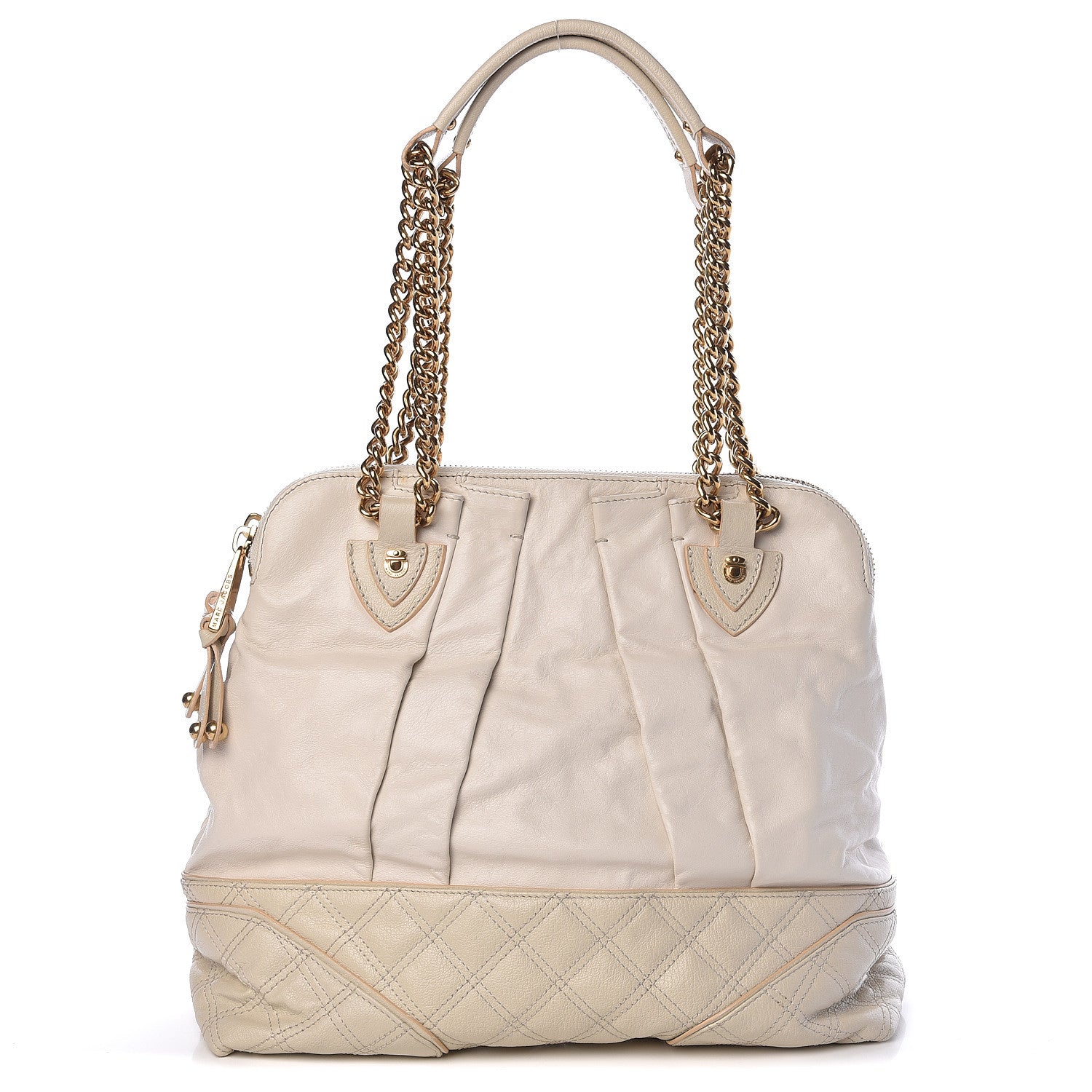 Marc Jacobs Calfskin Mix Quilted Shoulder Bag Ivory 1 of 11
