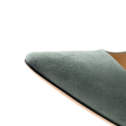 Jimmy Choo Suede Romy 100 Pumps 38 Verdi Gris 8 of 11