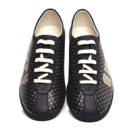 Gucci X SEGA Calfskin GUCCY Stars Mens Falacer Sneakers 7 Black 5 of 10