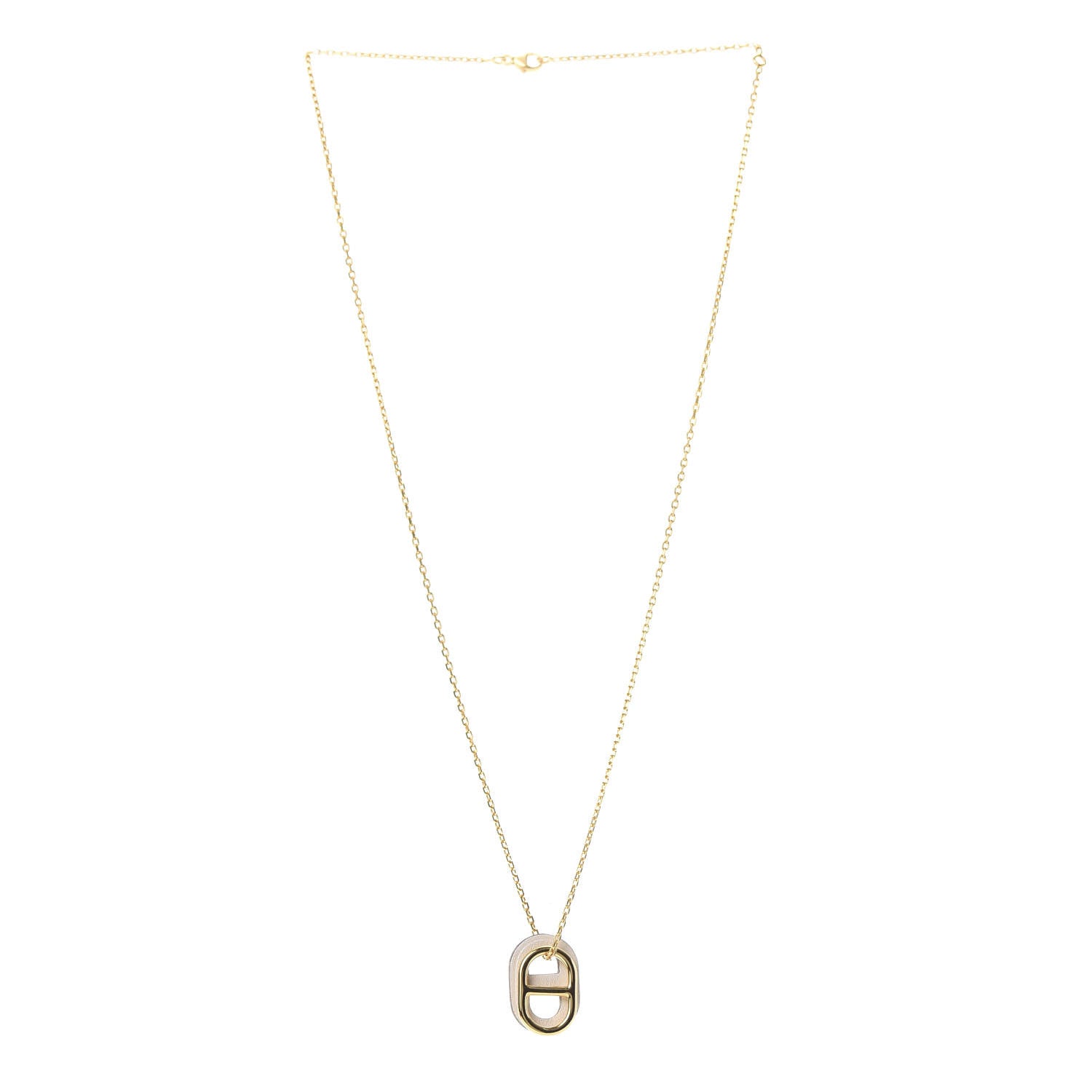 Hermes Swift O'Maillon Pendant Necklace Nata 3 of 6