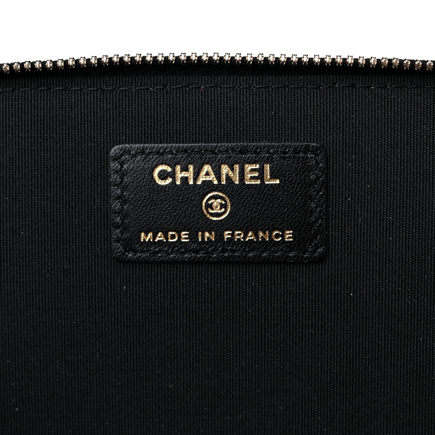 Lambskin Quilted Small Top Handle Vanity Case With Chain Black