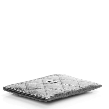Chanel Metallic Caviar Quilted Card Holder Black 4 of 9
