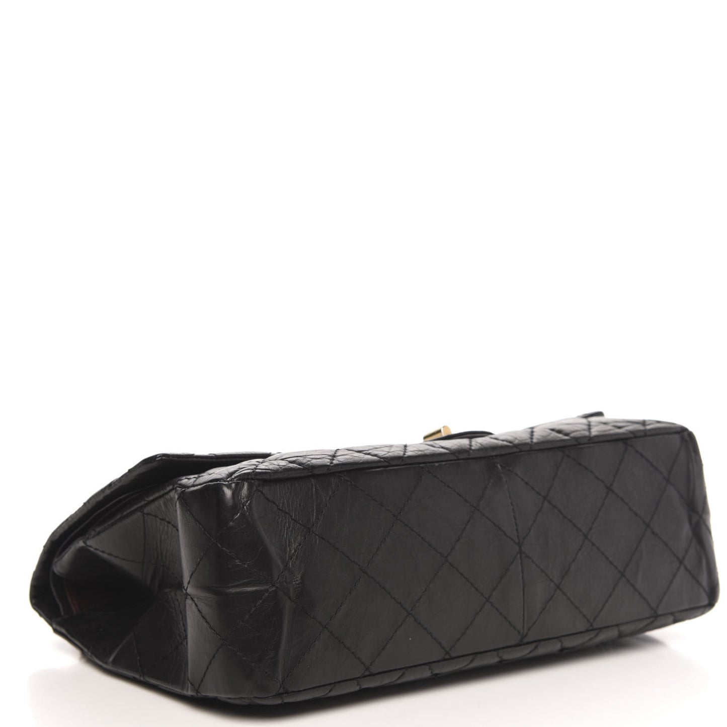 Aged Calfskin Quilted 2.55 Reissue 227 Flap Black