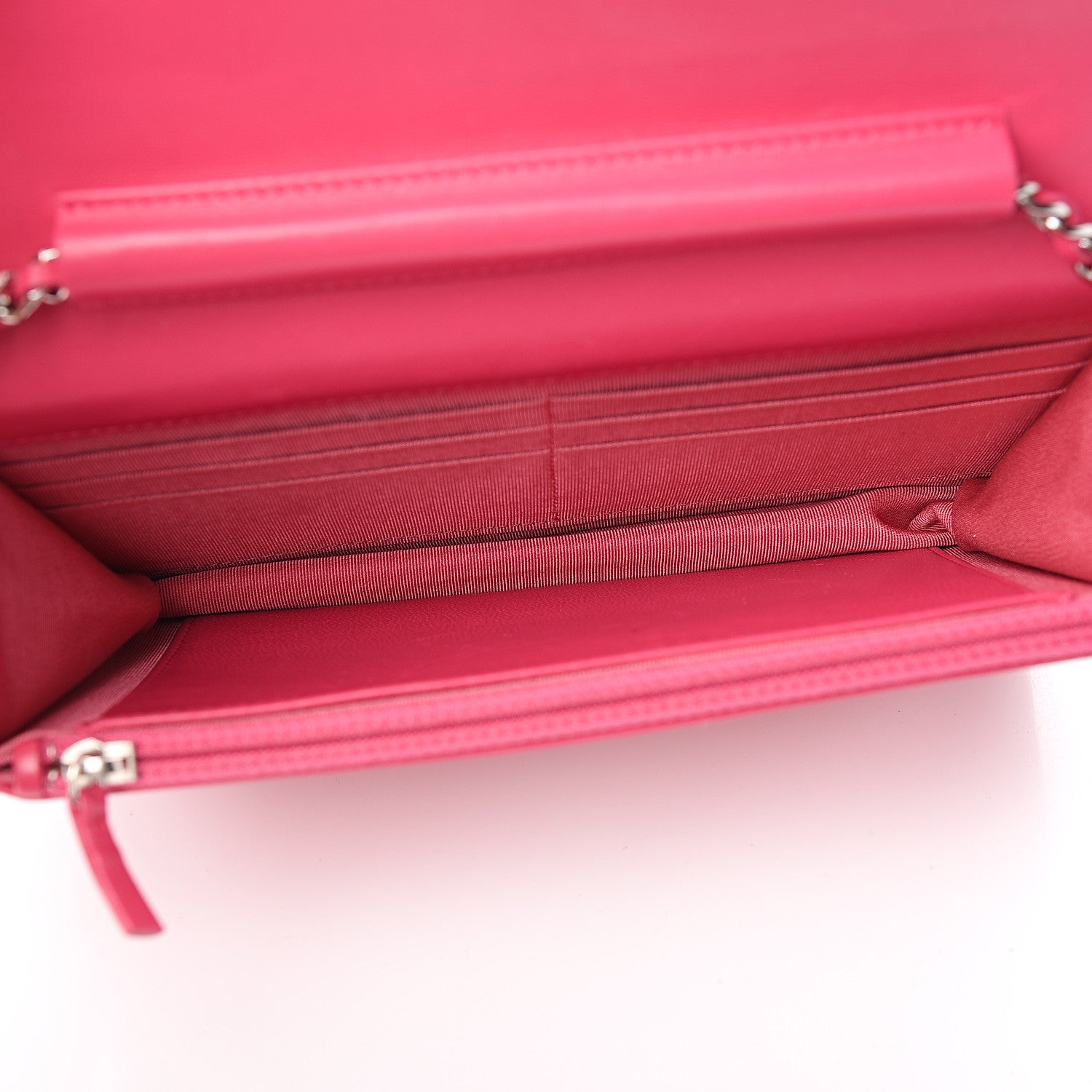 Chanel Lambskin Quilted Wallet On Chain WOC Pink 4 of 12