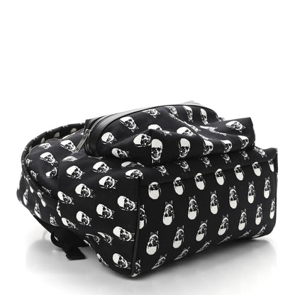 Saint Laurent Canvas Skull Print City Backpack Black 4 of 10