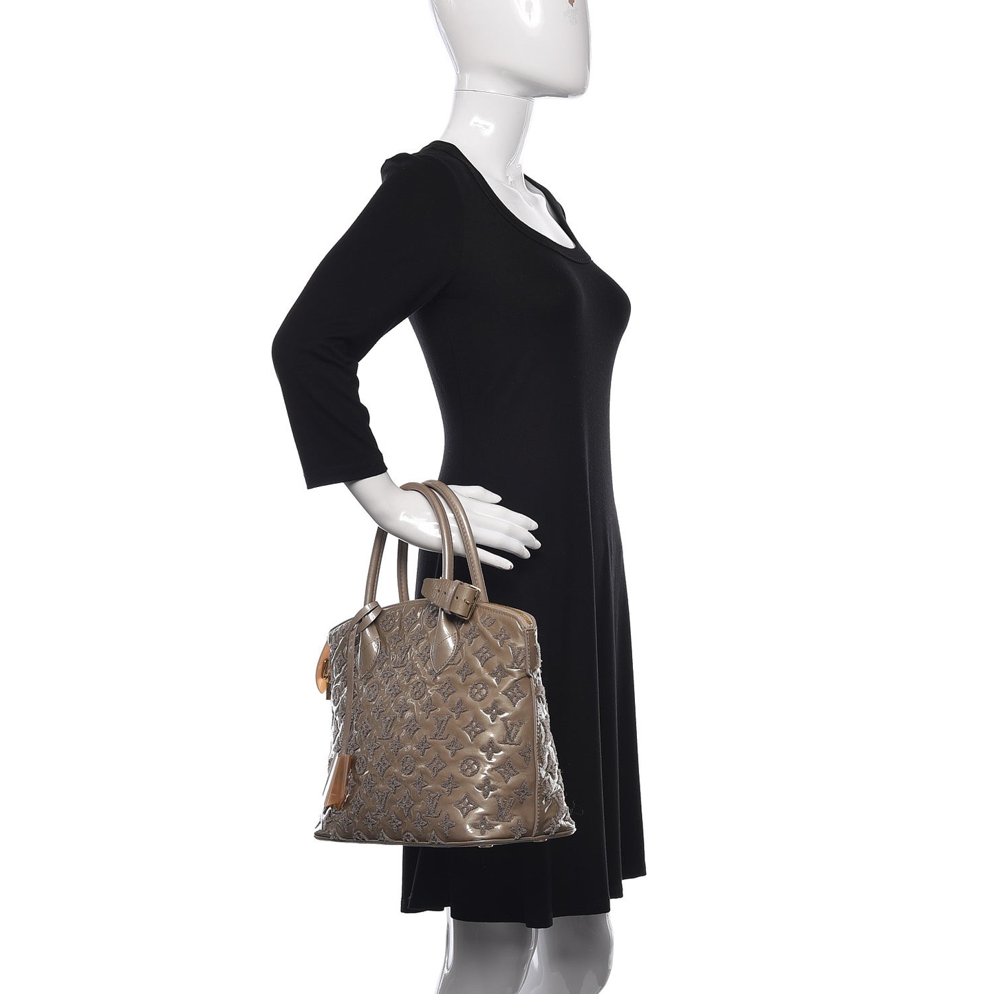 Patent Lambskin Fascination Lockit Gris