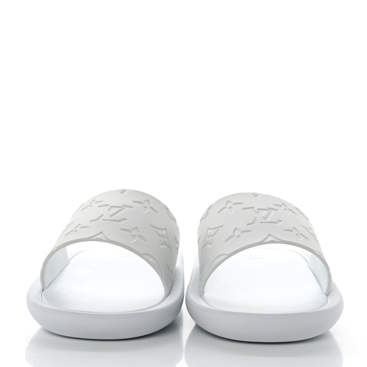 Louis Vuitton Rubber Monogram Embossed Sunbath Flat Mule 40 White 2 of 8