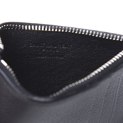 Saint Laurent Grained Calfskin 5 Fragments Zip Pouch Card Holder Black 6 of 8