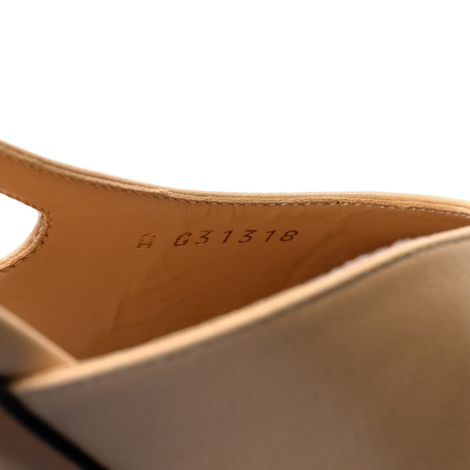 Chanel Goatskin Grosgrain Cap Toe CC Slingback Pumps 36.5 Beige Black 9 of 9
